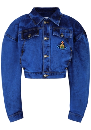 Vivienne Westwood Boxer Orb-embroidered Denim Jacket - Blue - M (UK12 / M)