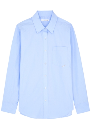 Alexanderwang. t Logo Cotton-poplin Shirt - Light Blue - L (UK14 / L)