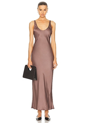 L'AGENCE Akiya Tank Dress in Deep Taupe - Brown. Size L (also in S).