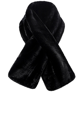 NOUR HAMMOUR Vienna Shearling Scarf in Black - Black. Size all.