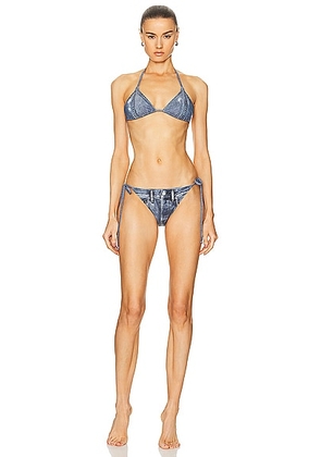 Acne Studios Bikini Set in Denim Blue - Blue. Size XS (also in ).
