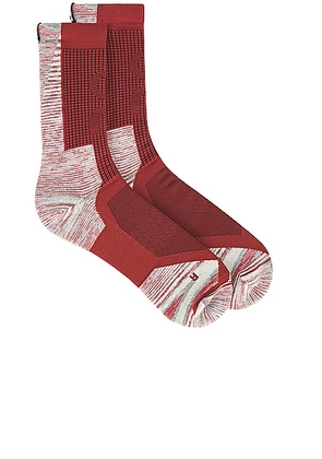 On Explorer Merino Sock in Chili & Red - Red. Size L (also in M, XL).