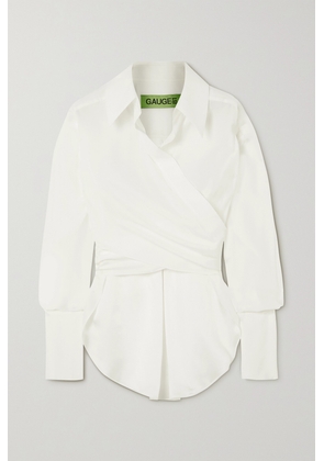 GAUGE81 - Sabinas Silk Wrap Shirt - White - xx small,x small,small,medium,large,x large