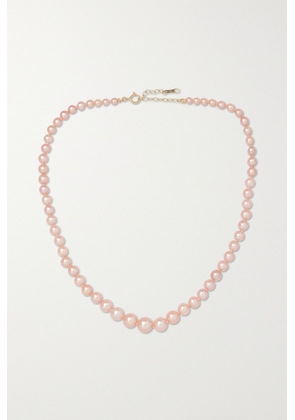 Mizuki - 14-karat Gold Pearl Necklace - Pink - One size