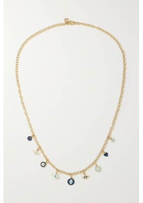 Sydney Evan - 14-karat Gold, Enamel And Diamond Necklace - One size