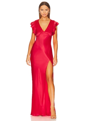 Amanda Uprichard x REVOLVE Cecelia Gown in Red. Size L, M, XS.