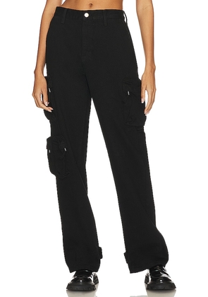 PISTOLA Bobbie Mid Rise Loose Straight Utility in Black. Size 26, 28, 30, 32.