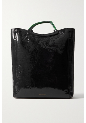 Dries Van Noten - Crinkled Patent-leather Tote - Black - One size