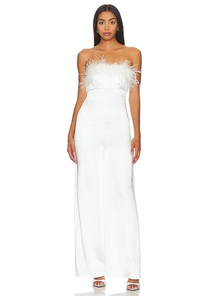 Lovers and Friends Moira Jumpsuit in White. Size M, XS.