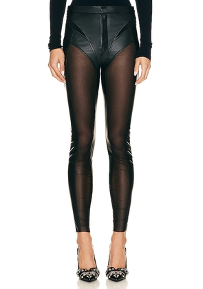 LAMARQUE Celicia Faux Leather Leggings in Black. Size L, M.