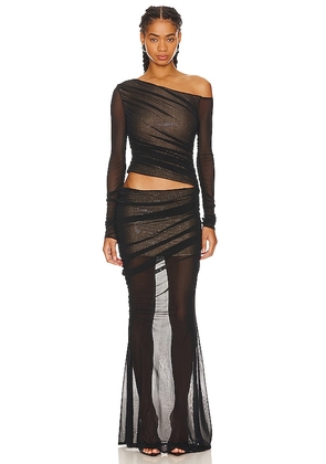 retrofete Aura Dress in Black. Size L, S, XL, XS, XXS.