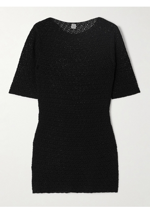 TOTEME - Open-knit Top - Black - xx small,x small,small,medium,large,x large