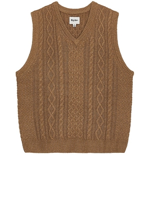 Rhythm Mohair Knit Vest in Brown. Size M, S, XL/1X.