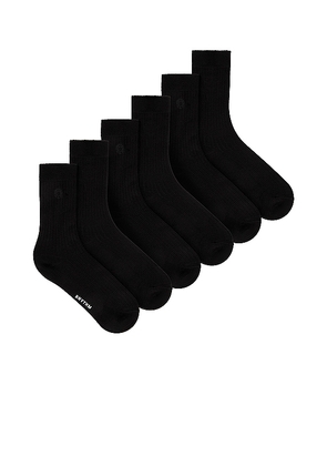 Rhythm Classic 3 Pack Socks in Black.