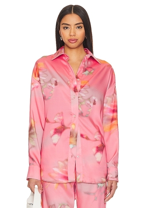 MSGM Desert Flowers Top in Pink. Size 40/S, 42/M.