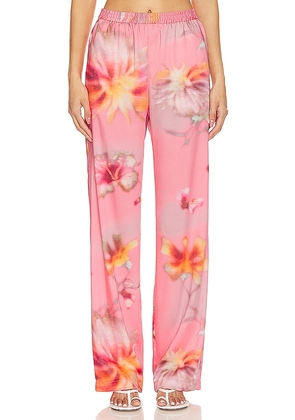 MSGM Desert Flowers Pant in Pink. Size 40/S, 44/L.
