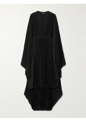 Balenciaga - Ruffled Plissé-crepe Maxi Dress - Black - FR36