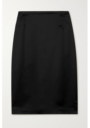 SAINT LAURENT - Satin Skirt - Black - FR34,FR38