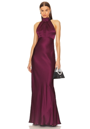 SALONI Michelle Dress in Wine. Size 6, 8.