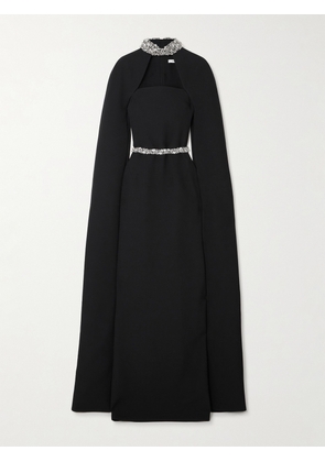 Safiyaa - Harlow Embellished Belted Stretch-crepe Gown - Black - FR34,FR36,FR38,FR40,FR42,FR44,FR46