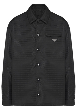 Prada logo-print padded shirt - Black