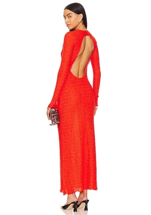 SIEDRES Lendi Maxi Dress in Orange. Size 36/S, 38/M, 40/L, 42/XL.