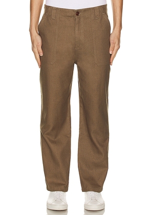 THRILLS Slacker Utility Pant in Brown. Size 28, 32, 34, 36.