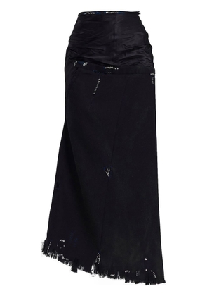 Marni panelled knitted maxi skirt - Black