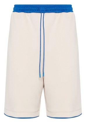 Gucci logo-appliqué scuba track shorts - Neutrals