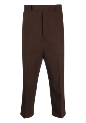Rick Owens drop-crotch cropped trousers - Black