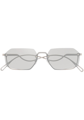 Emporio Armani tinted geometric-frame sunglasses - Silver