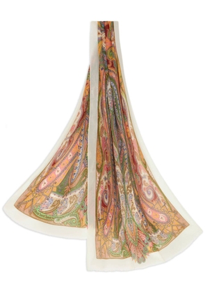 ETRO paisley-print silk scarf - Green