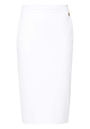 Elisabetta Franchi crepe-textured midi shirt - White