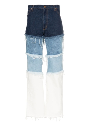 DUOltd distressed patchwork jeans - Blue
