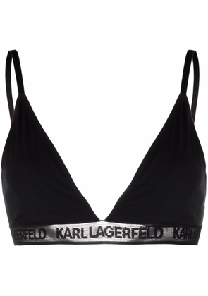 Karl Lagerfeld ultralight logo triangle bra - Black