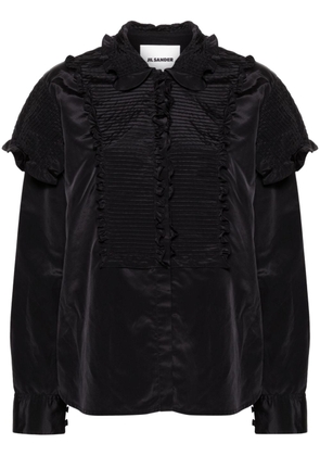 Jil Sander ruffled button-up blouse - Black