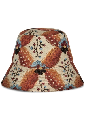 ETRO floral-embroidery bucket hat - Neutrals
