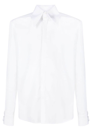 Balmain pointed-collar cotton shirt - White