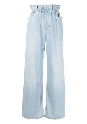 Miu Miu paperbag-waist jeans - Blue