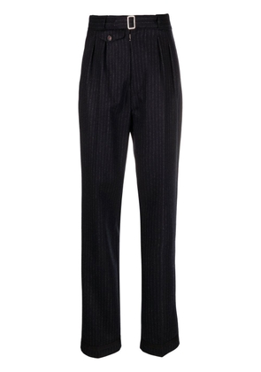 Maison Margiela pinstripe-pattern straight-leg wool trousers - Blue