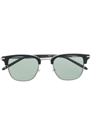 Montblanc contrasting-bridge detail sunglasses - Black