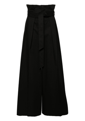 Moschino paperbag-waist wide-leg trousers - Black