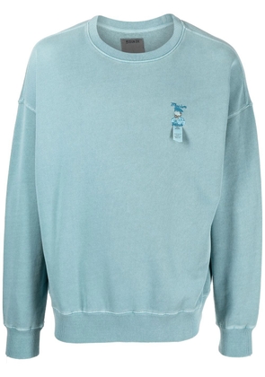 Musium Div. embroidered-logo crew-neck sweatshirt - Blue
