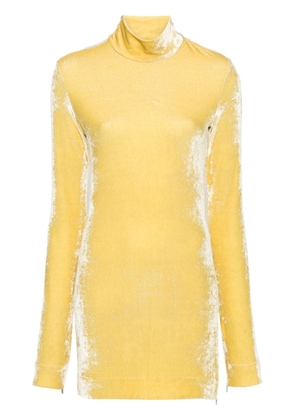 Jil Sander long-sleeve velvet blouse - Yellow