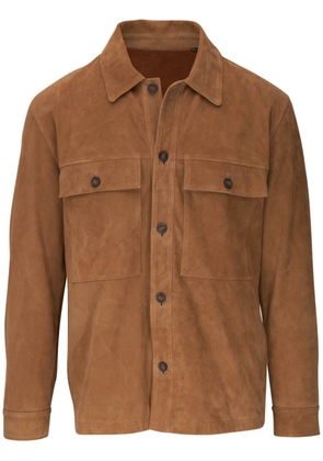Vince buttoned suede shirt jacket - Brown