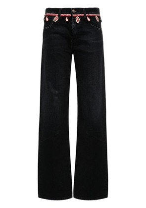 Alanui Inner Energy straight-leg jeans - Black