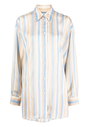 There Was One oversized striped shirt - Neutrals