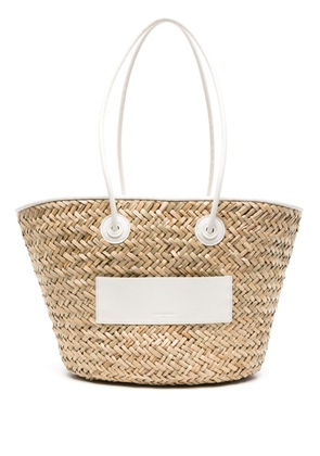 Claudie Pierlot medium Straw Basket shoulder bag - Brown