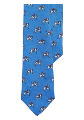 Polo Ralph Lauren patterned-jacquard linen tie - Blue
