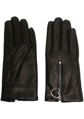 Bimba y Lola zip-fastening leather gloves - Black